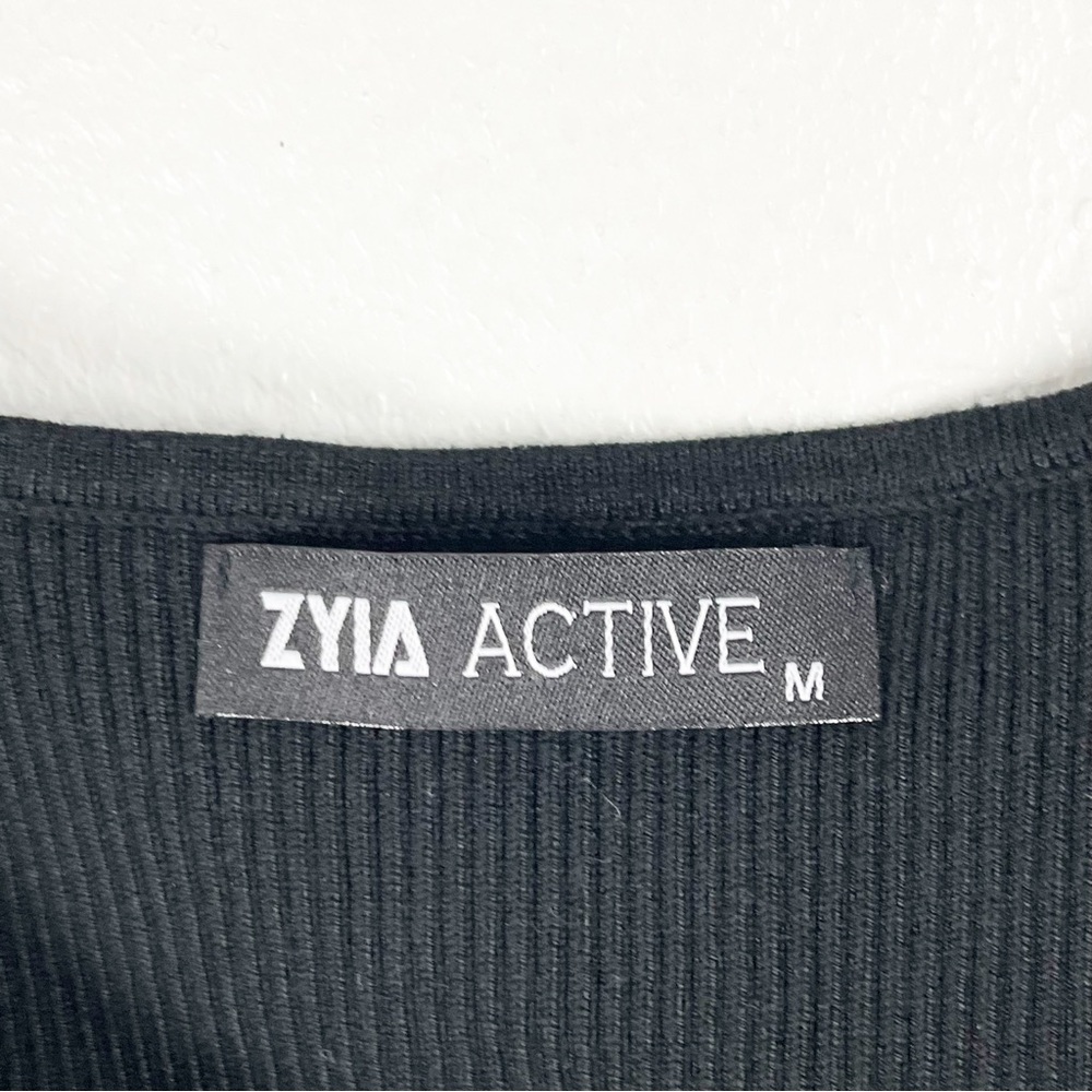 ZYIA Active Black Piping Classy Rank Sweater, Size Medium - Picture 3 of 10